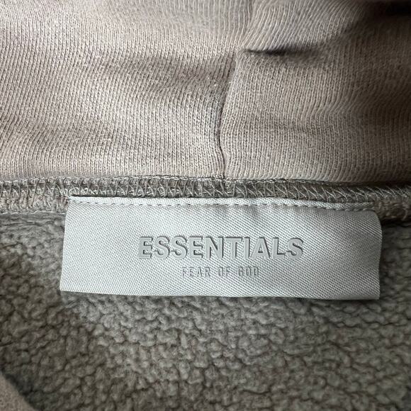 Fear of God Essentials Hoodie Desert Taupe Tan Size S Streetwear Heavy Pullover - Picture 9 of 12